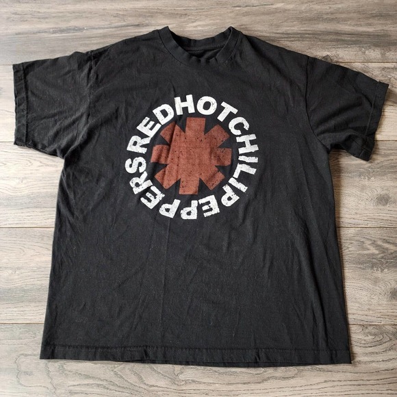 Red Hot Chilli Peppers Tour T-Shirt Tee Black Size XL - Picture 1 of 3